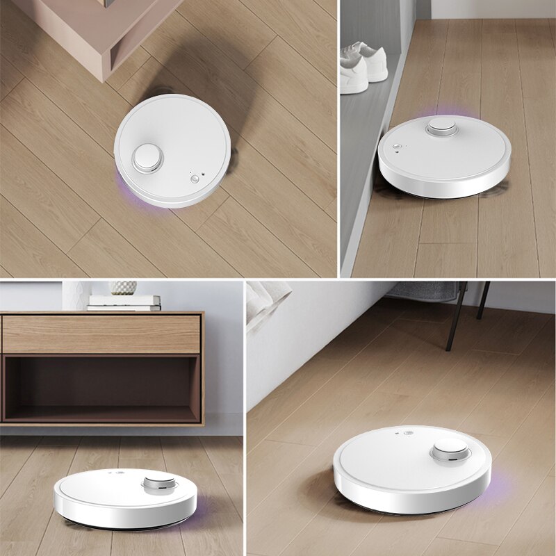 Bowai Smart Robot Vacuum Cleaner OB12 Intelligent Sweeping Robot Thin And Thin Three-In -One 1500pa Large Suction Home Appliance-OB12 White. 
