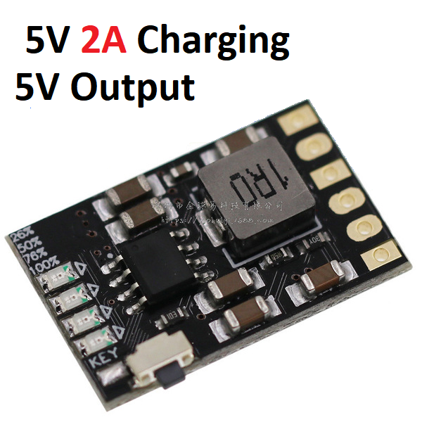 5V 2A IP5306 charging and discharge module 3.7V 18650 lithium battery charging and power board with protection (Upgrade of TP4056). 