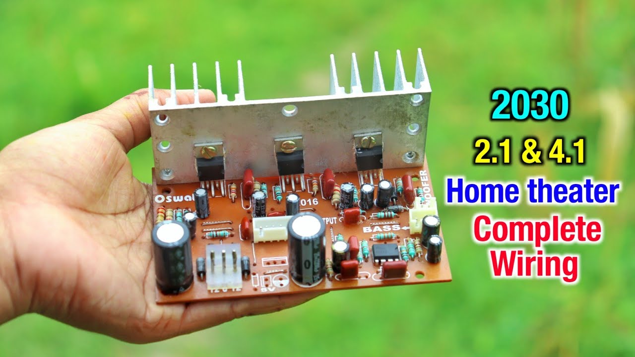 2.1 Home Theater Amplifier Circuit Board kit 100 Watt IC TDA 2030 Based with Sub woofer Filter IC. 