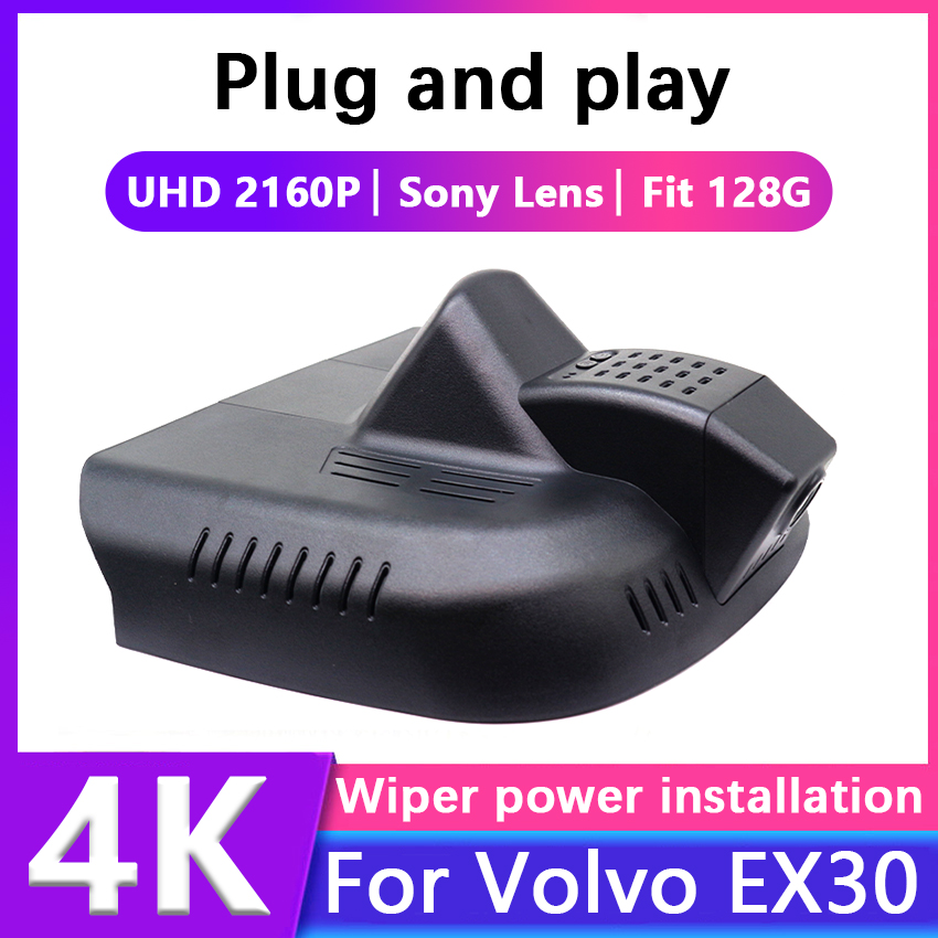 New! Car Driving Recorder Easy to install Dashcam For Volvo EX30 2024 2025 UHD 4K Car DVR Wifi Video Recorder Dash Cam Camera