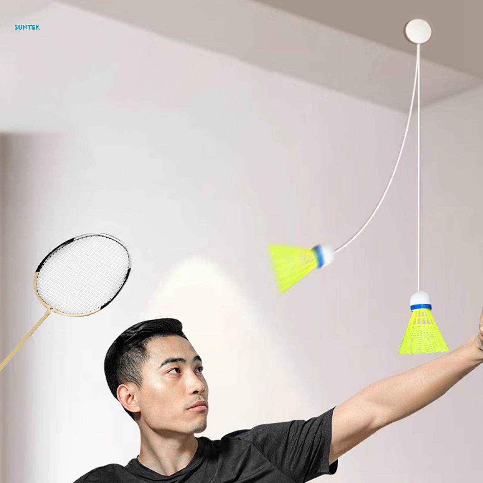 Indoor Badminton Trainer Lightweight Adjustable Height Self Training Device Solo Practice for