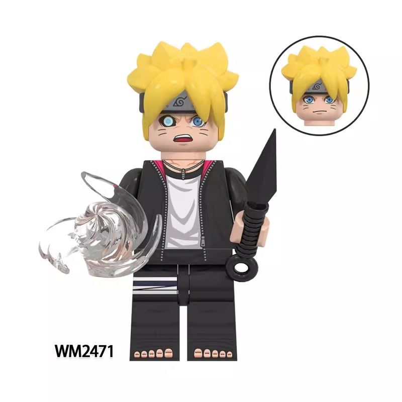 【Yurui】Compatible with New Fire Shadow Naruto Sasuke Uchiha Hyuga Hinata Toy Assembled Building Block Toys WM6152. 