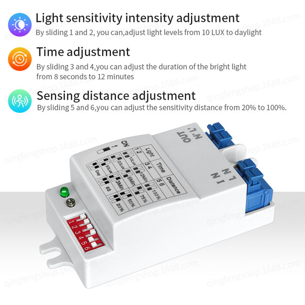 motion sensor light switch microwave radar motion sensor. 