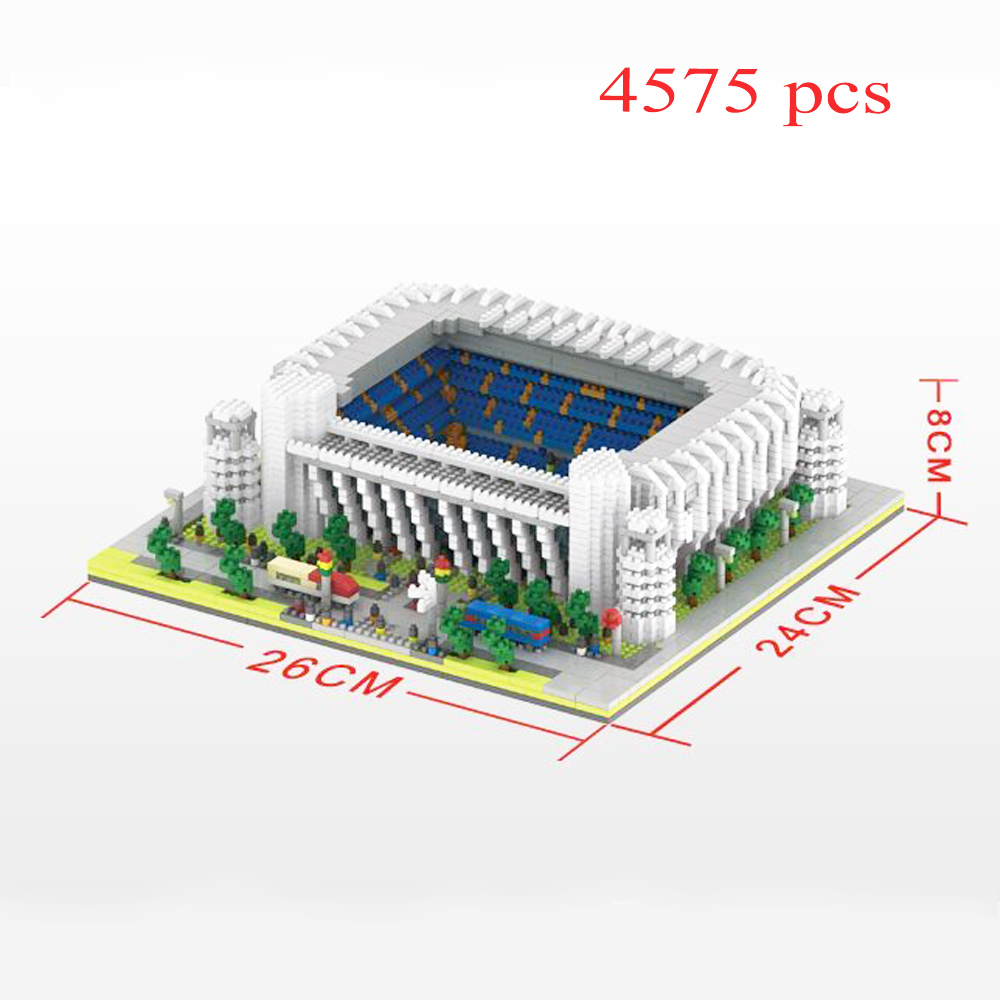 KNEW BUILT Barcelona Style Soccer Stadium Model Micro Mini Bricks Architecture Football Field Building Blocks Set Toys for Adult KankongAgu. 