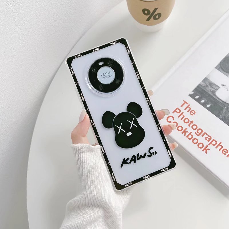 Olige Case For Samsung S20 FE S21 S21 Plus Note 20 Ultra S10 Note10 Lite Pro Trend KAWS Bear Shockproof Camera Protection Couple Soft Phone Case