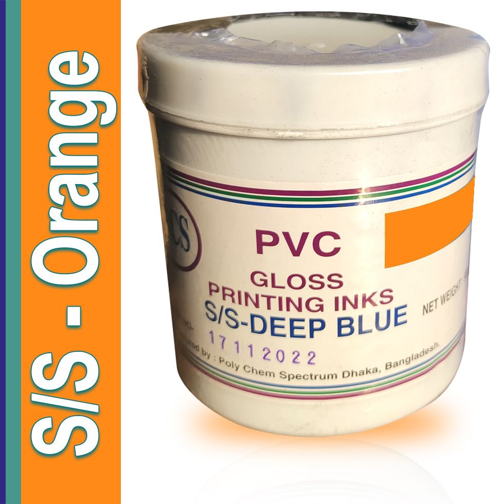 PVC Goloss Screen Printing Inks SS Orange-1KG. 