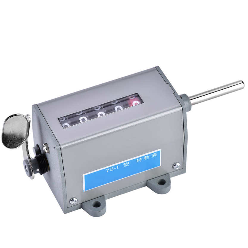 NEW 75-I 5 Digits Display Mechanical Resettable Rotary Revolution Counter. 