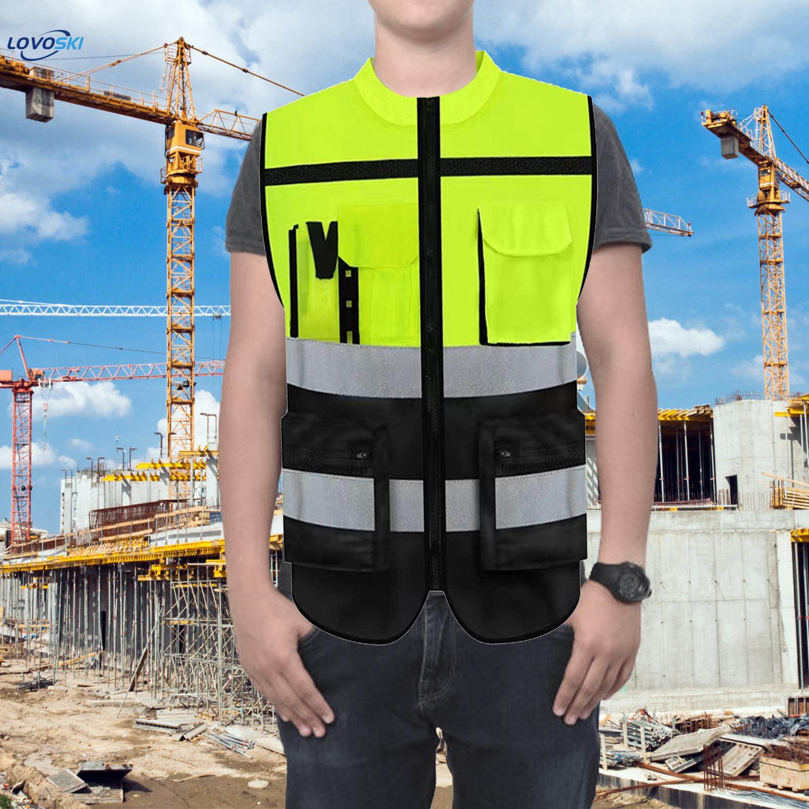 Reflective Vest Comfortable Workwear for Running Dog Walking Hiking. 