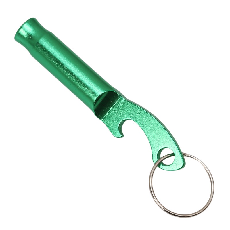 Aluminium Bottle Drinks Can Jar Opener Keyring Keychain Whistle Open Tool. 