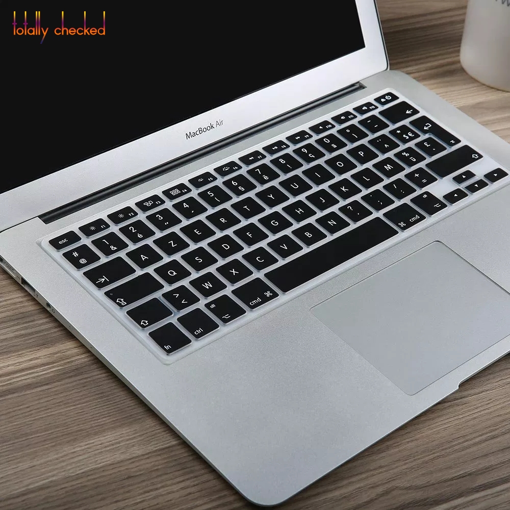 【YIYANGMAOYI111】Silicone Soft Color French Uk/Eu Azerty Keyboard Cover Skin Mac Book Pro Macbook 13" 15" 17" Air 13 before 2018. 