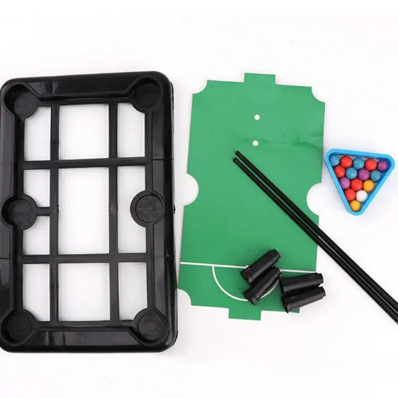 Mini Pool Table Tabletop Desktop Billiards Snookers Game With 2 Sticks & Balls Home Office Desk Stress Relief Games. 