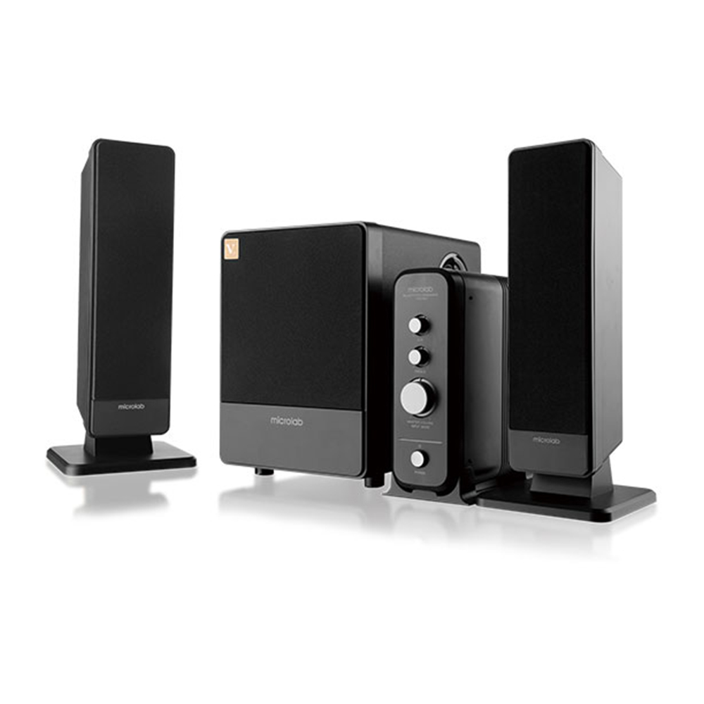 Microlab FC570BT 2.1 Multimedia FC-Series Speaker With Bluetooth, Optical, Coaxial and AUX Connection. 