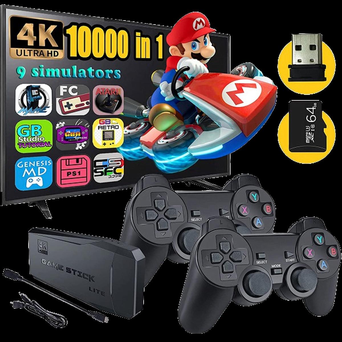 M8 Gamestick 2.4G 4K 20000+ Video Game Stick with 2 Wireless Gamepad. 