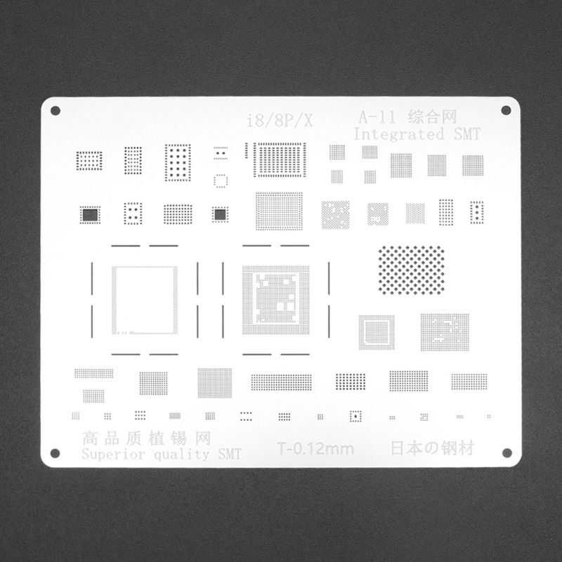 【happy one】2D A11 IC Chip BGA Reballing Stencil Kit Solder Template iPhone 8/8Plus/X Motherboard. 