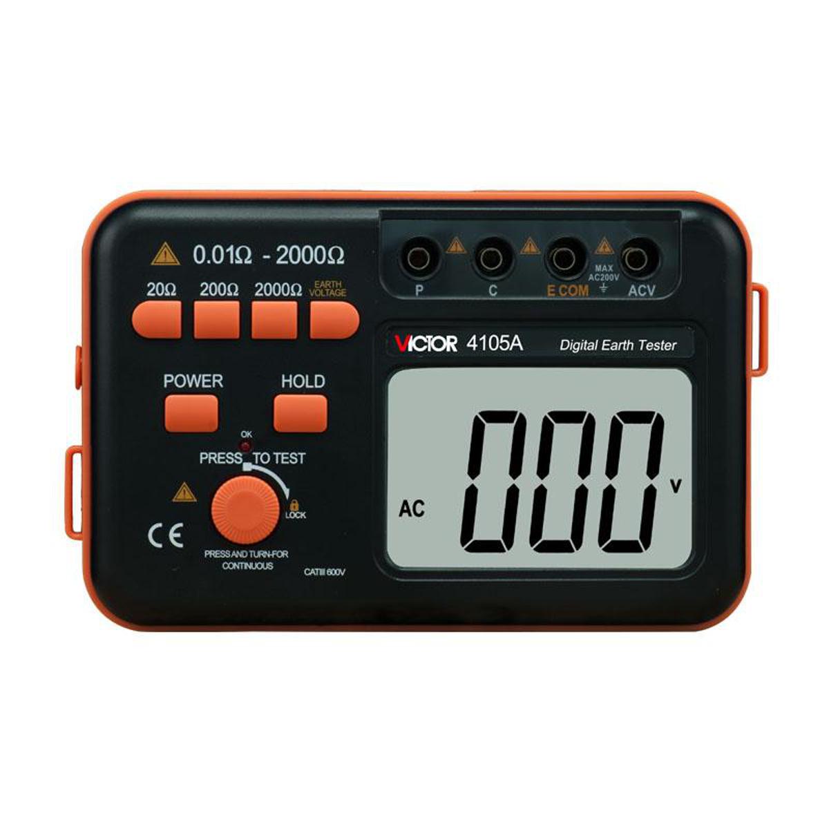 VICTOR 4105A Earth Grounded Resistance Tester Meter Model:  4105A - Kings Trading. 