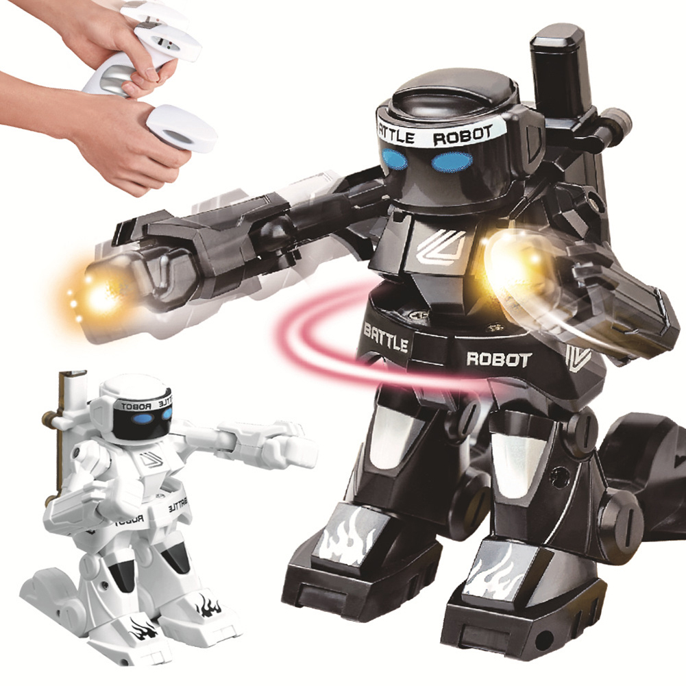 2pcs Boxing Sparring Robot 2.4g Remote Control Intelligence Fighting Robot Toys With Light Sound For Children Gifts. 
