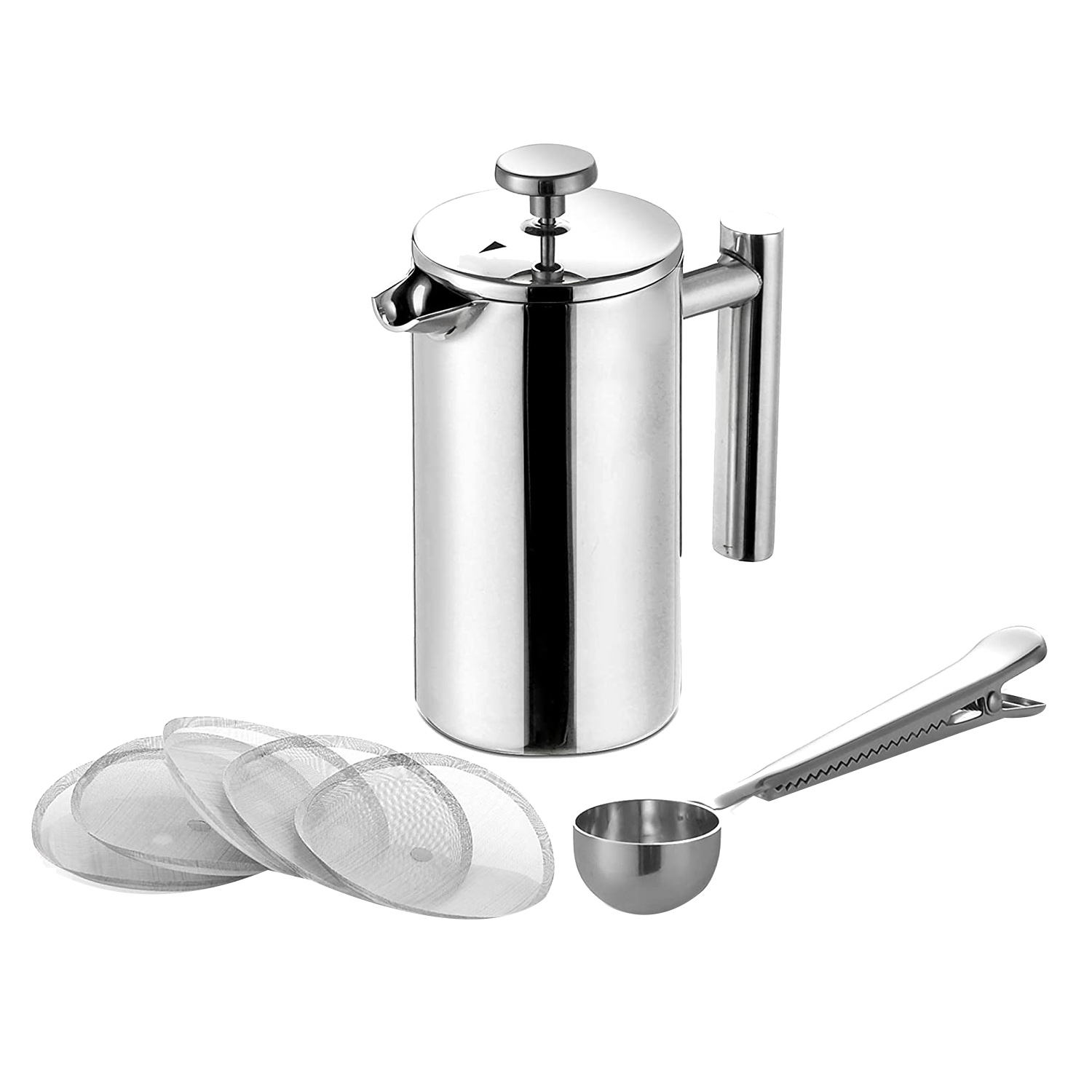 large stainless steel cafetiere