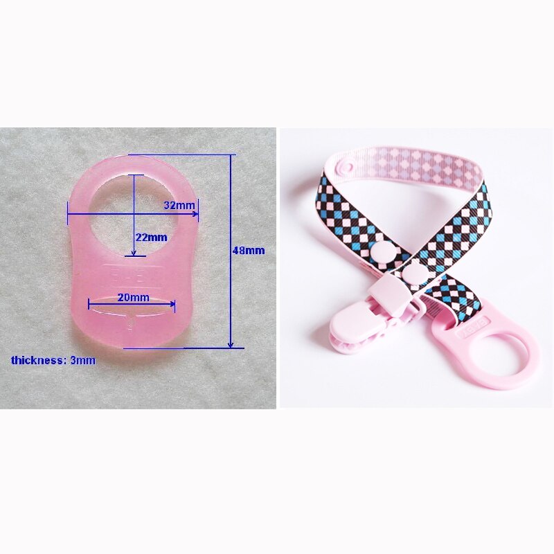 【happy one】10PCS Color Silicone Baby Mam Pacifier Adapter Rings Dummy Clip Adapter Chain Pacifier Holder. 