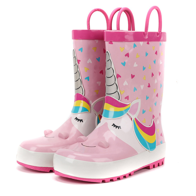 KushyShoo Rain Boots Kids Girl Cute 