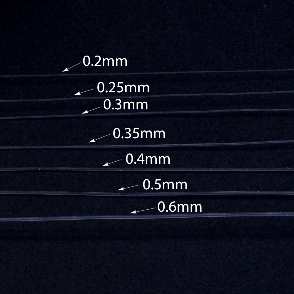 0.2-0.6mm White Fishing Line For Beads Wire Clear Non-Stretch Nylon String Beading Cord Thread For Jewelry Making Supply. 