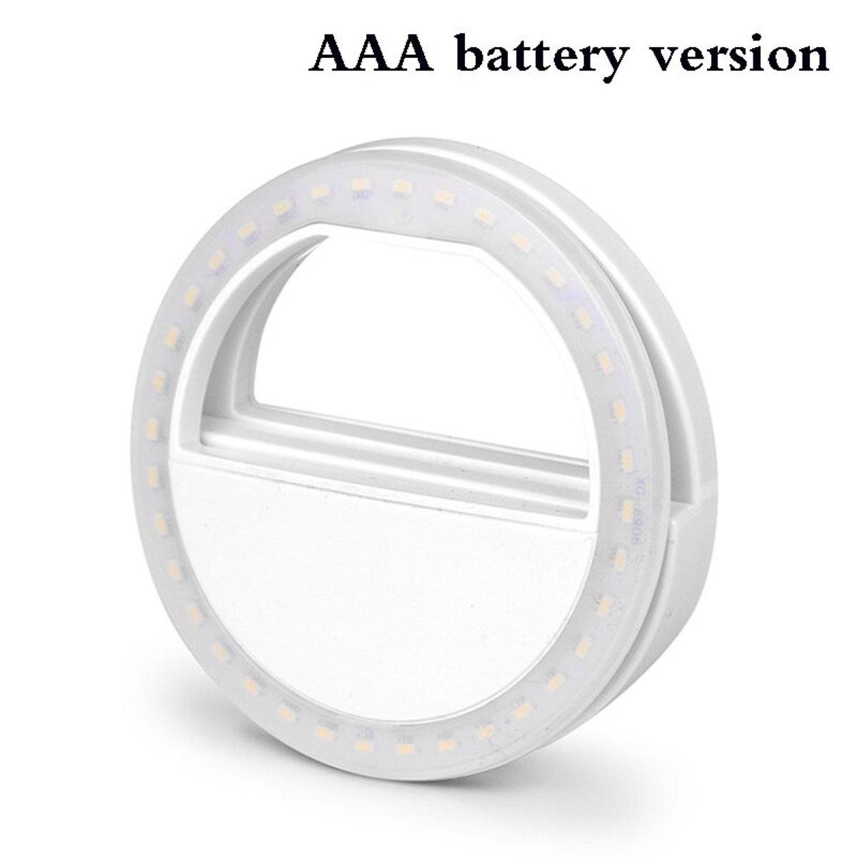 【VisioN Shop】Universal Selfie LED Ring Flash Light Portable Phone 36 LEDS Selfie Lamp Ring Clip For IPhone 6 8 7 Plus 11
