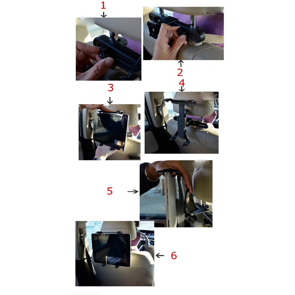 Car Back Seat Headrest Mount Holder For 11 inches iPad Pro 2020/2021 for iPad 2021 for iPad 2 iPad3 iPad 4 for iPad Air 4/5/6 for iPad mini 2021 AIR Tablet SAMSUNG Tablet PC Stands. 