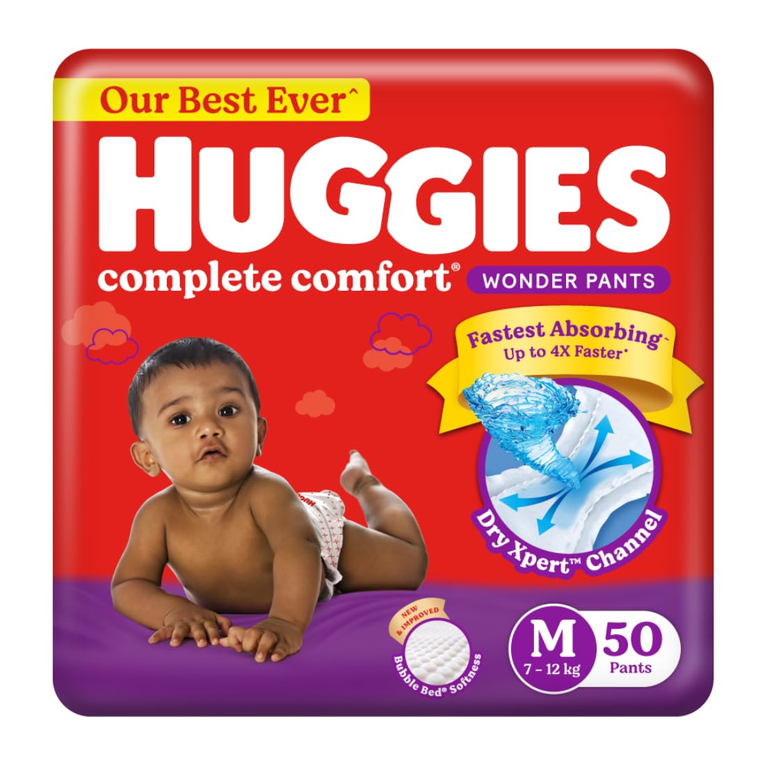 Huggies Complete Comfort Wonder Pants Medium (M) Size Baby - Main Image