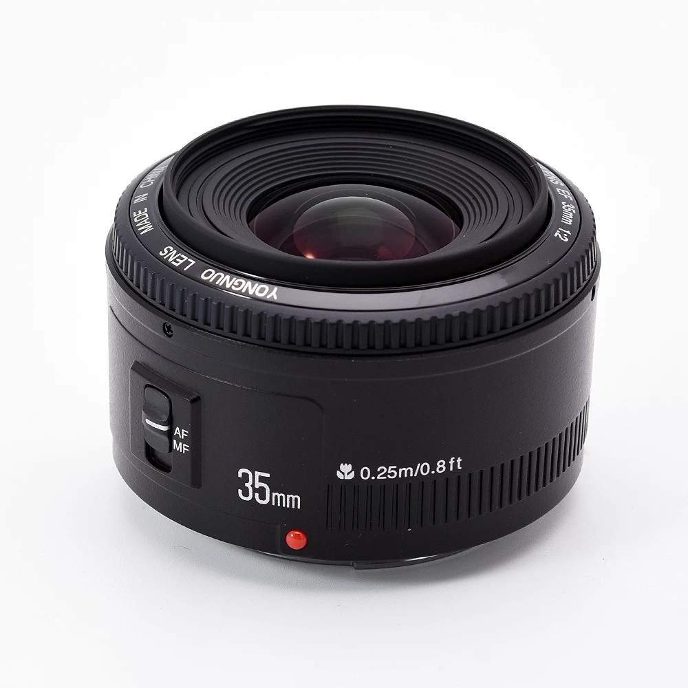 YONGNUO YN35mm F2 35mm Lens 1:2 AF/MF Wide-Angle Fixed Focus / Large Aperture Auto Zoom Lens +Gift For Canon EF Mount EOS Camera. 
