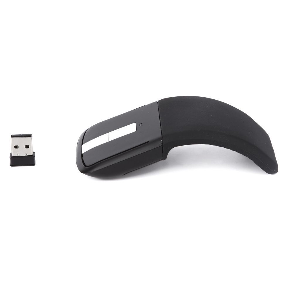 2.4G Wireless Mouse USB Receiver Bending Mouse with USB Arc Mouse with Touch Function Folding Optical Mice for PC Laptop Office. 