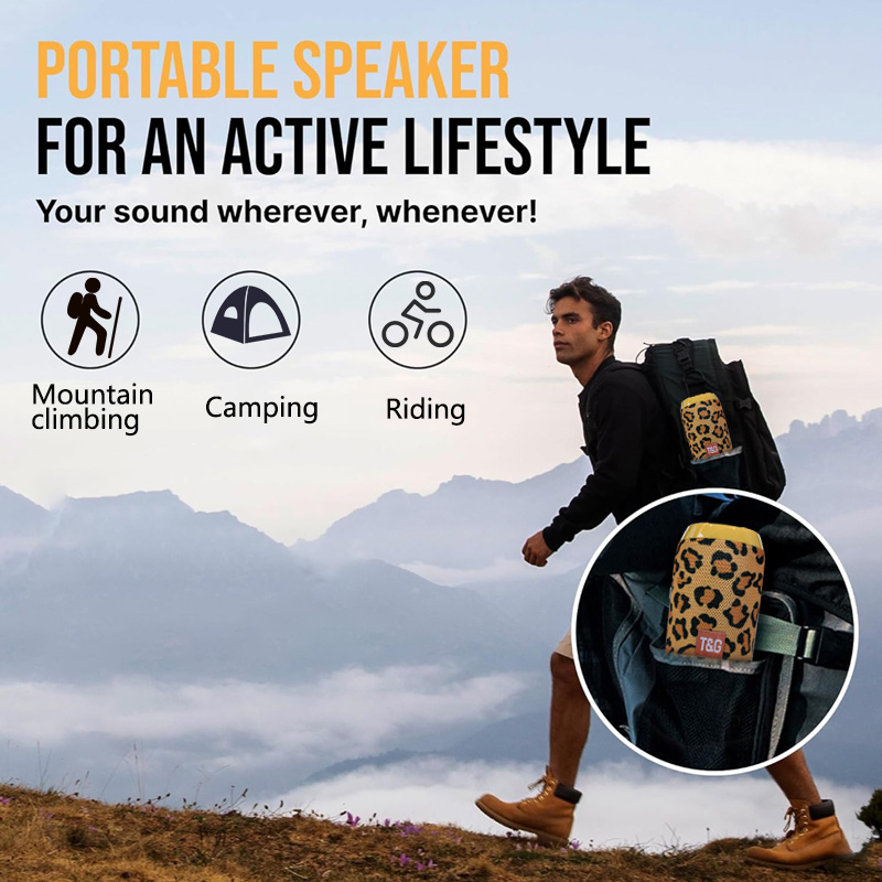 TG117 Portable Bluetooth Speaker Outdoor Wireless Woofer Free Call /FM/TF Card/USB Flash Drive Connect Mobile Phone/Tablet/TV. 
