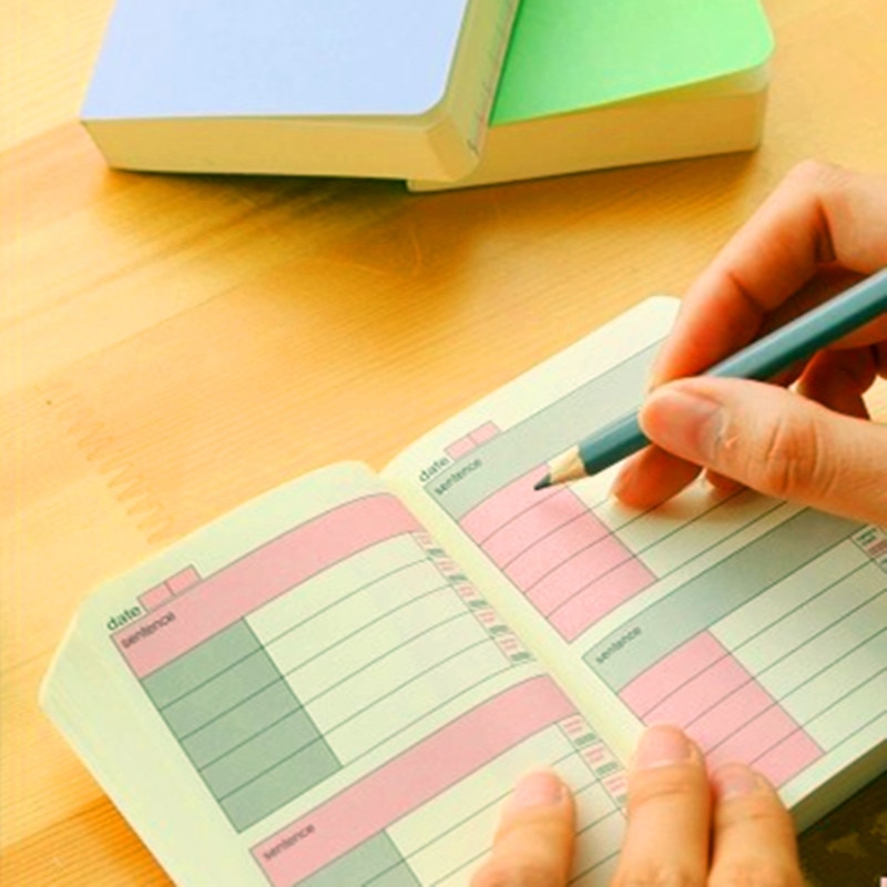 【happy one】South Korea review helper in learning student vocabulary memo pad Creative word book portable notebook. 