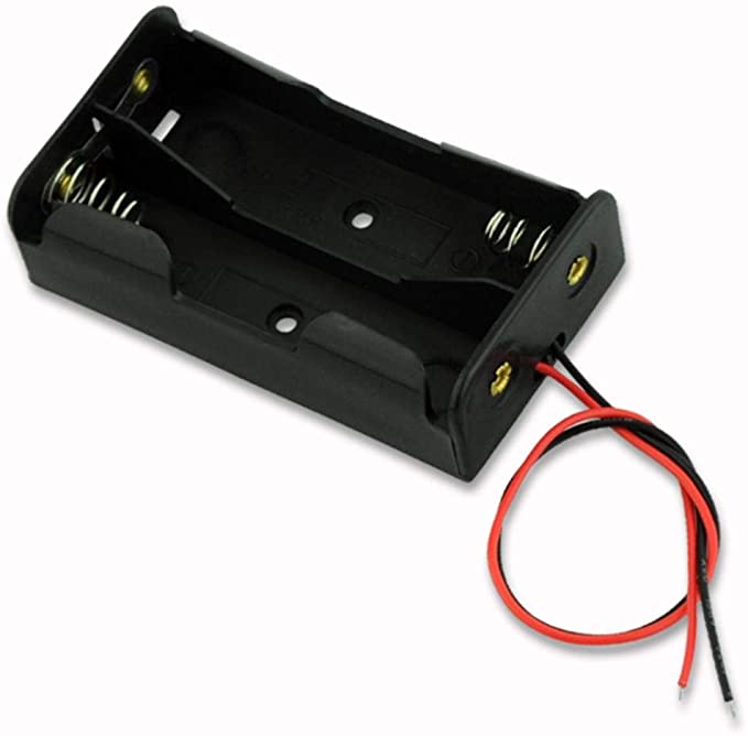 Parallel 2 TANK 18650 Battery Holder 18650 With Leads Cables 18650 Battery Holder 7.4V Battery Holder Case 18650 Rechargeable Battery Holder Case. 