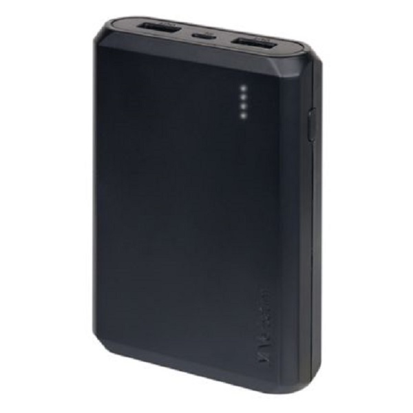 Verbatim 10400mAh Power Bank Dual Output - Black. 
