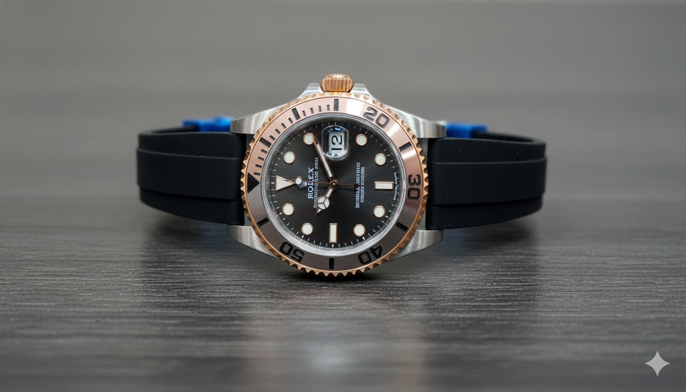 Rolex Yacht-Master Men’s Luxury Watch – Multicolor Strap, Sporty Design