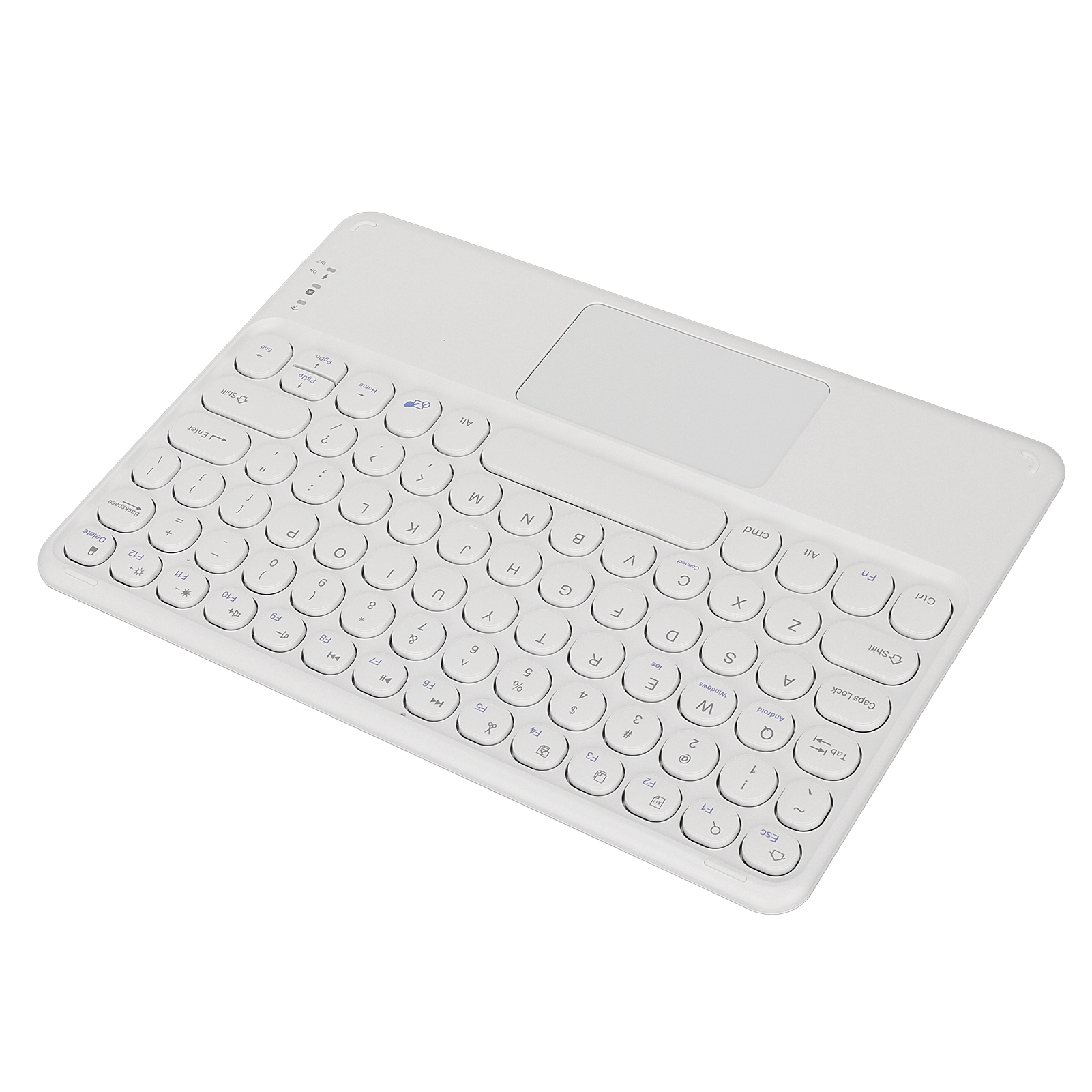 Wireless Bluetooth Keyboard, 13 Shortcut Keys Bluetooth Keyboard Round Keycap for Office. 