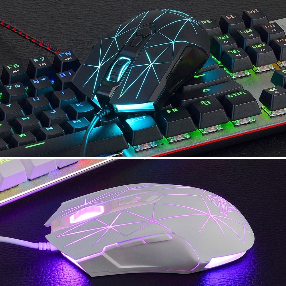 Ajazz AJ52 RGB Gaming Mouse 7-speed DPI - white 1. 