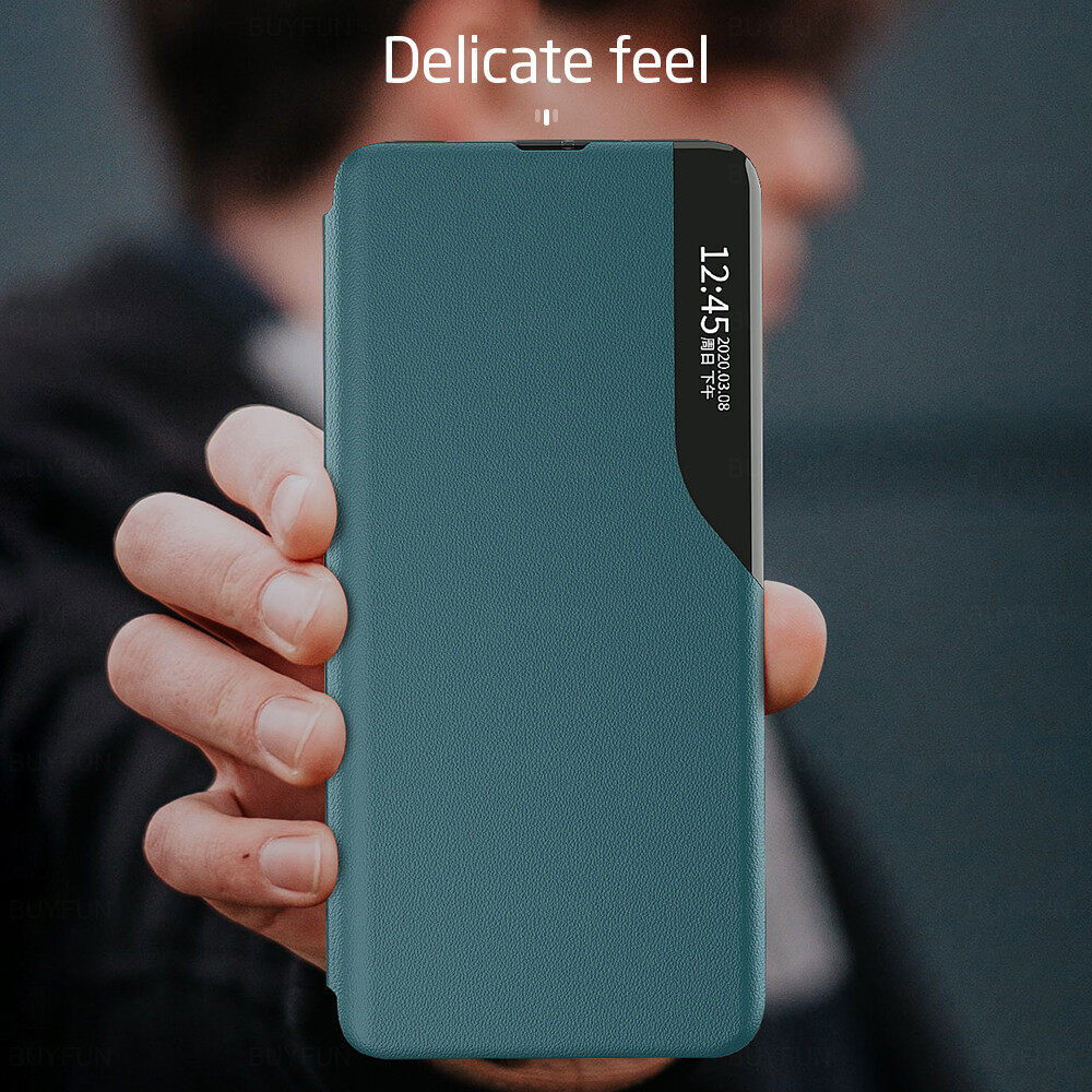 For Samsung Galaxy A51 Leather Flip Cover Case with Smart Window Display Magnetic Stand Phone Cases Covers. 