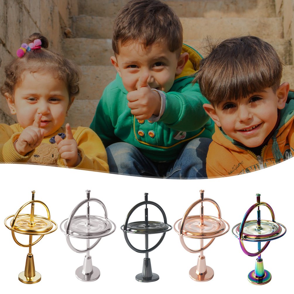 Metal Gyroscope Anti-Gravity Adult Decompression Artifact Teaching Toy. 