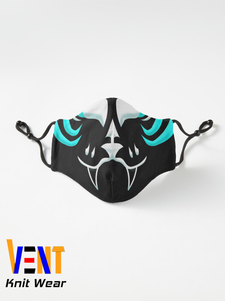 Dark Kitsune Face Cyan Six Layers Protective FaceMask For Men And Women  Six Layer Stylish Face Mask For Men And Women. 