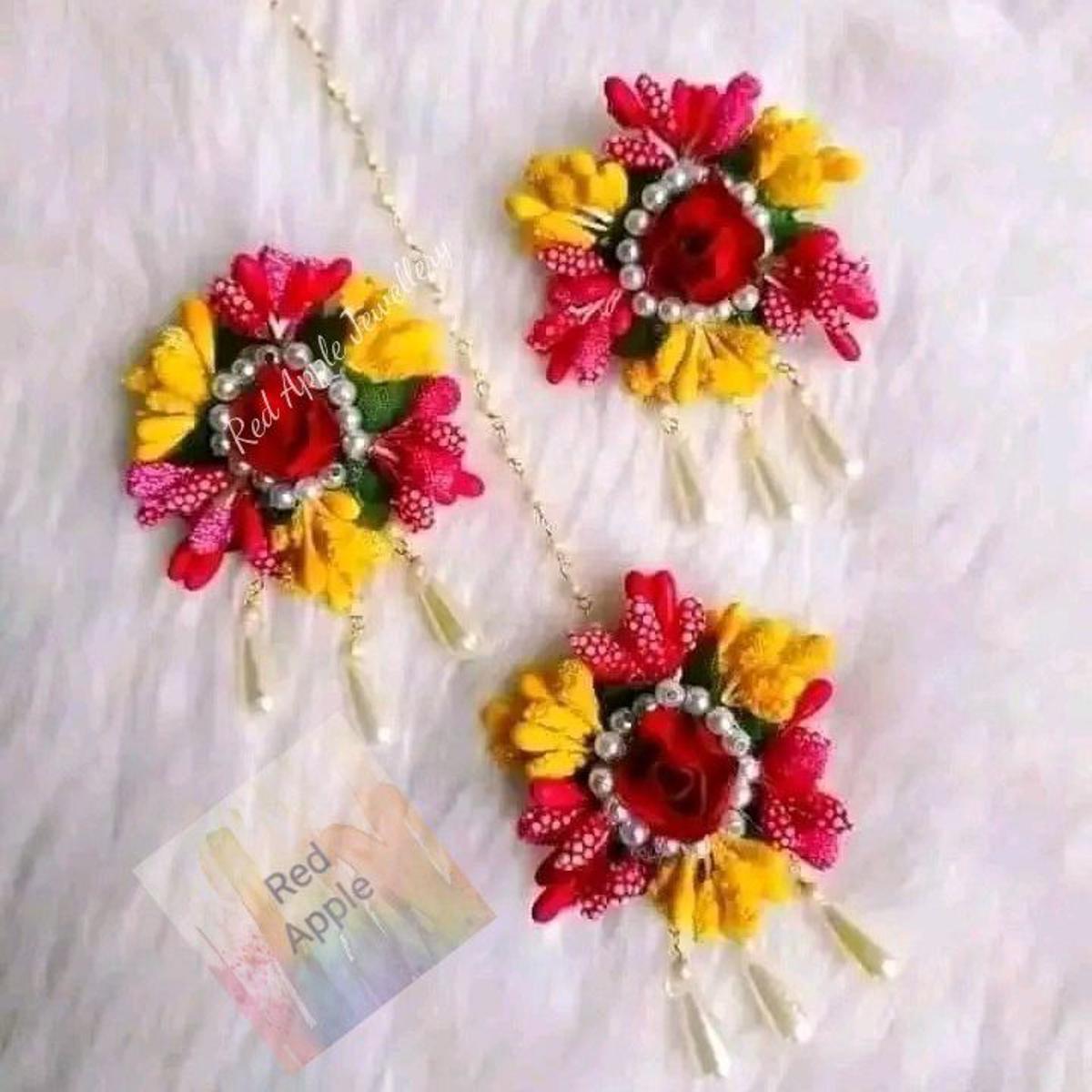 Floral Fashionable Jewellery Set For Girl (COLOUR CAN BE CUSTOMIZE)