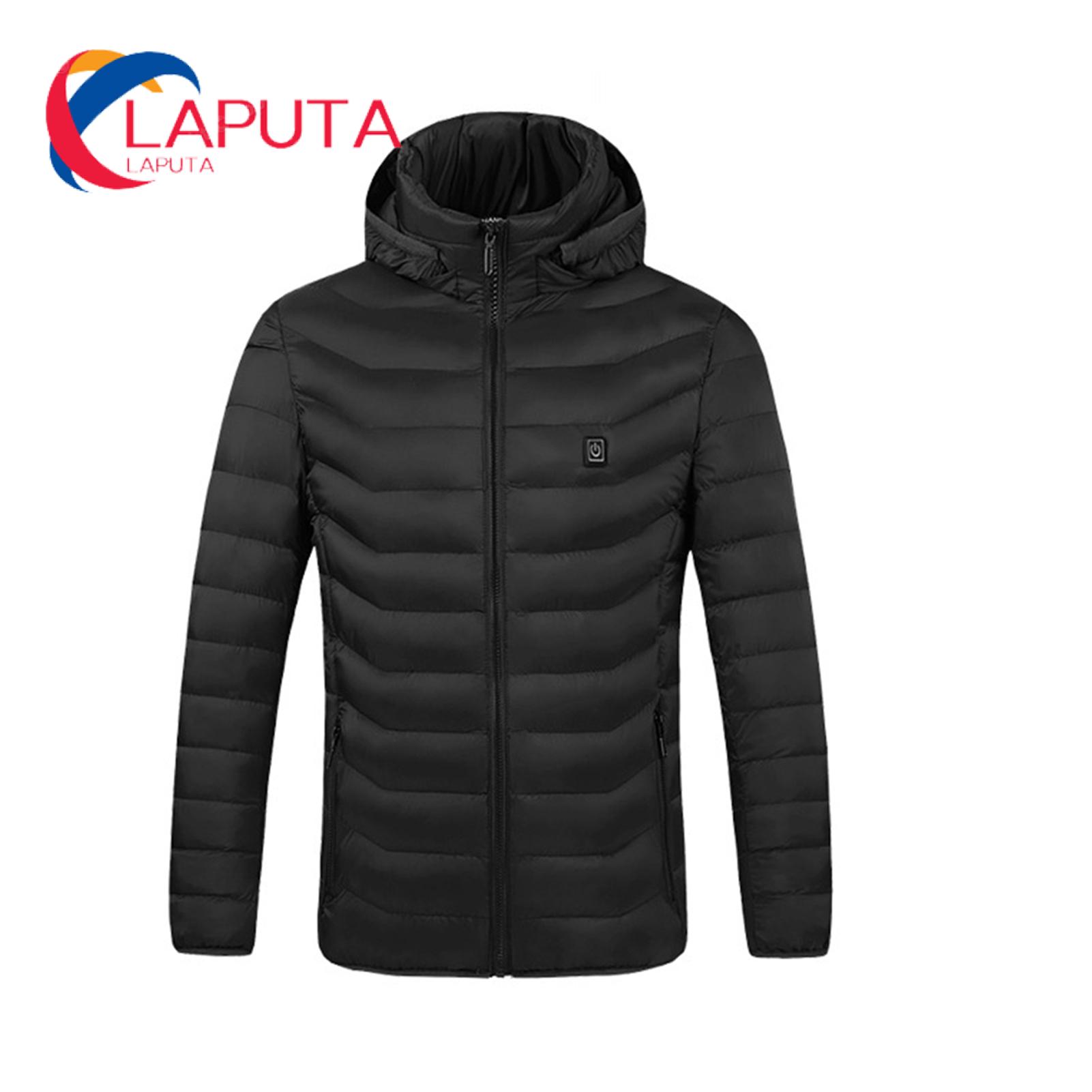 Men Heated Coat Stay Warm All Winter with Usb Rechargeable Heated Jacket 3 Temperature Settings Hooded Washable Perfect for Cold Weather Thermal Heated Coat. 