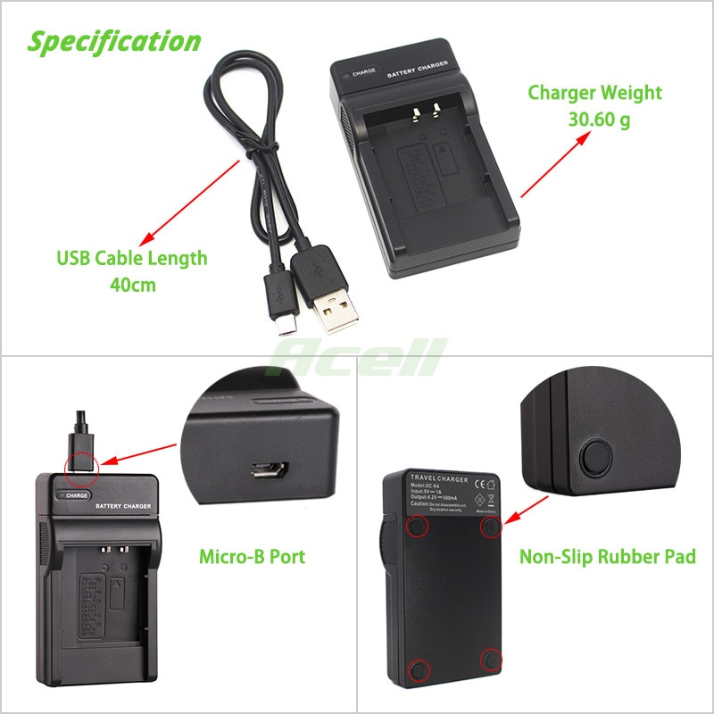 D-LI92 D-BC92 USB Charger for PENTAX Optio I-10 RZ10 RZ18 RX18 WG-1 WG-2 WG-3 WG-10 X70 Camera. 