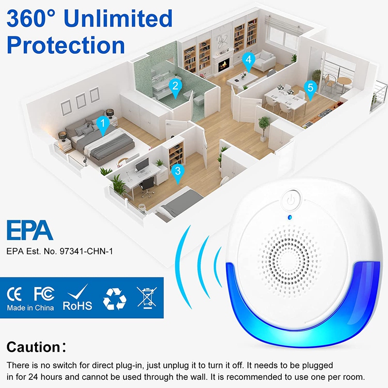 12 Pack Ultrasonic Pest Repeller,Electronic Repellent,Indoor Ultrasonic Pest Control for Fly,Mouse,Ant,Etc,US Plug. 
