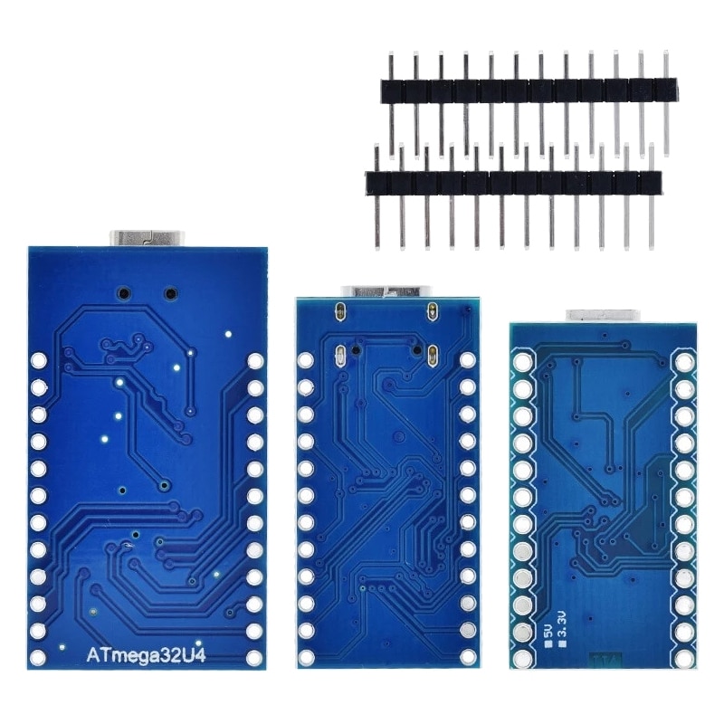 Pro Micro ATmega32U4 5V 16MHz Original Chip Replace ATmega328 For Arduino Pro Mini With 2 Row Pin Header For Leonardo UNO R3. 