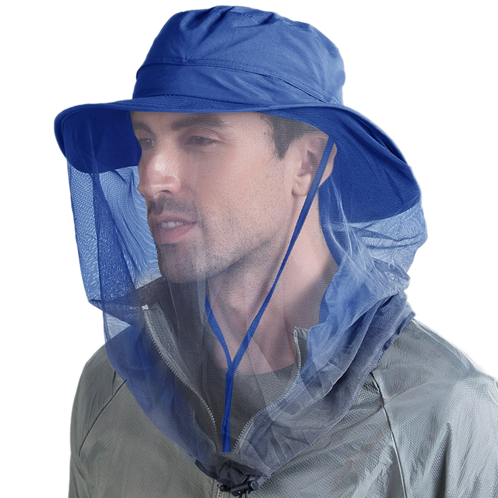 Royal Blue Sun Protection Bucket Hat 
