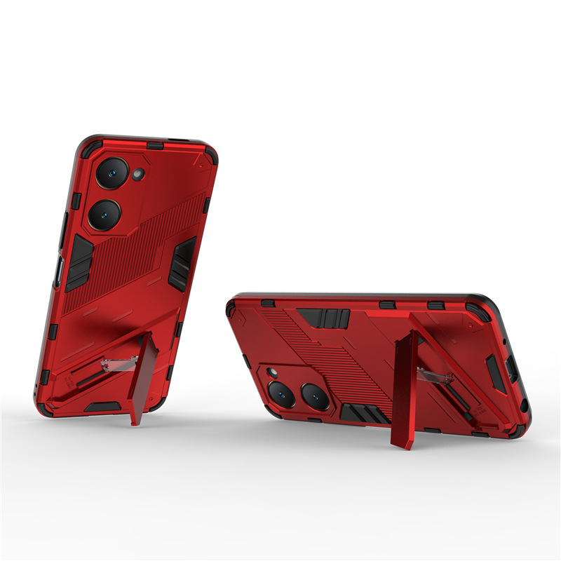 Vantime for vivo Y03 / Y03t / Y18 / Y18s 4G Y28s 5G Armor Case Kickstand Shockproof Matte Back Hard Cover. 