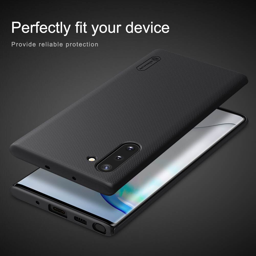 Nillkin ( Galaxy Note 10 and Note 10 5G  ) Super Frosted Shield Back Case Cover for Samsung Galaxy Note 10 and Note 10 5G Dust proof, Anti fingerprint, Wear resistant, Matte Finish, Comfortable Touch - Black. 