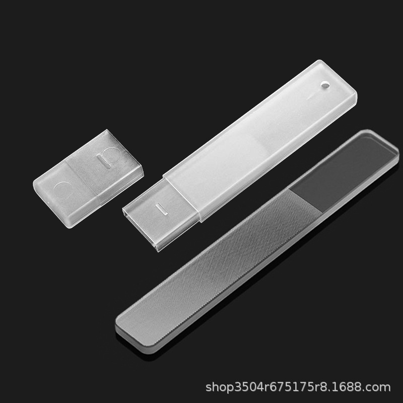 Nano Glass Nail Files Buffer Crystal Transparent Sanding Polishing Grinding Nail Block Durable Pedicure File Nail Art Tool