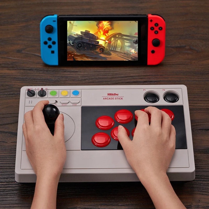 Joystick Game Controller 8BitDo V3 Arcade Joystick 3 Mode BT 2.4GHz Wireless USB Wired Fighting Stick Nintend Switch Computer. 