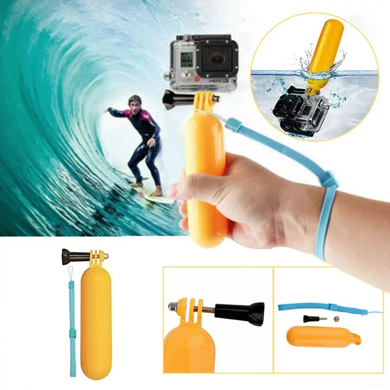 Waterproof Floating Hand Grip, Compatible with GoPro Hero 1/2/3/4 Camera Floating Handle Mount Accessory Kit. 